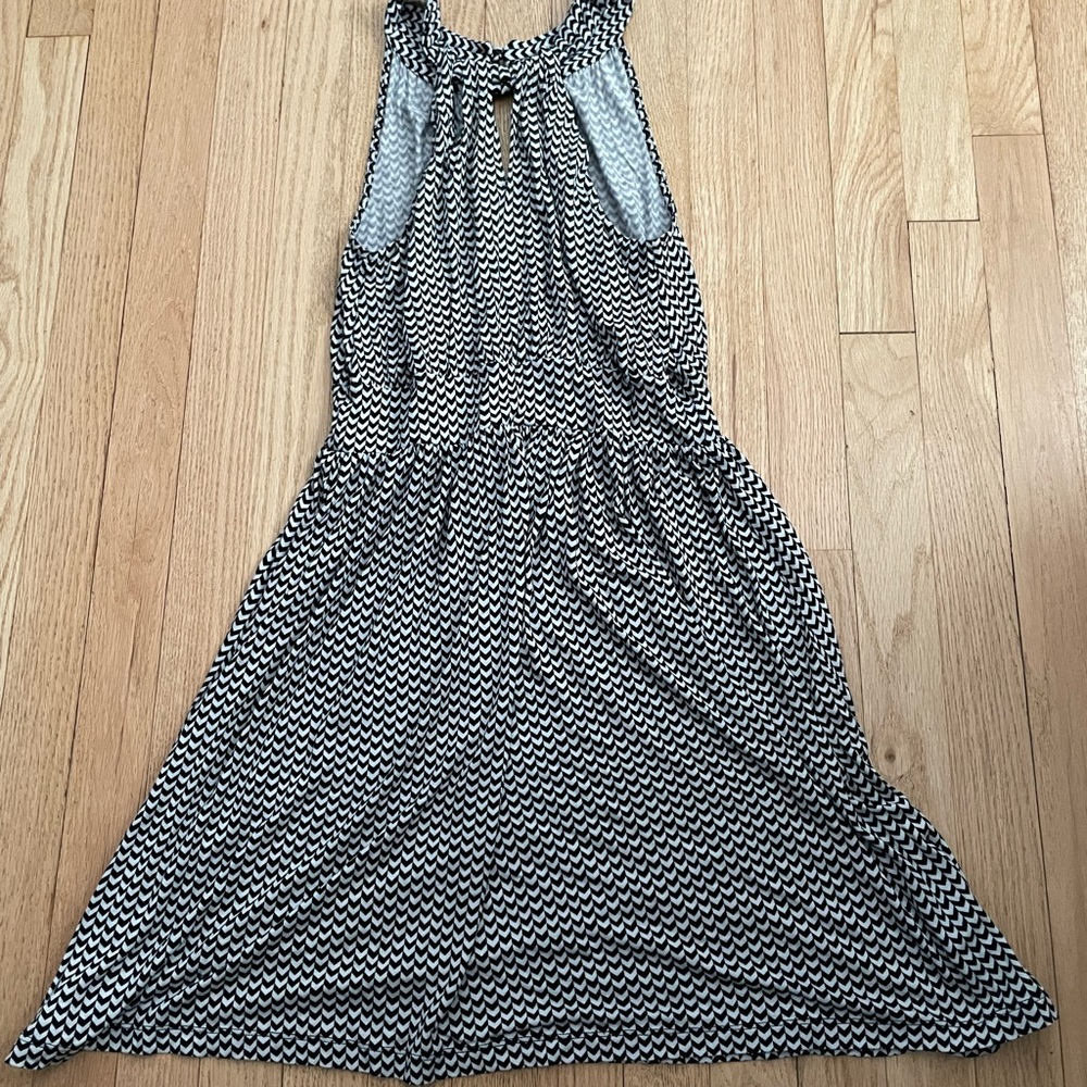 a.n.a Dress, Black/White Small Chevrons Women's Size Petite Small